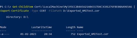 export smart card certificate|powershell export certificate from store.